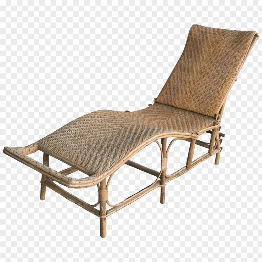 Green Rattan Chaise Longue Eames Lounge Chair Table Wicker PNG