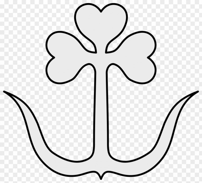 Flower Line Art White Leaf Clip PNG