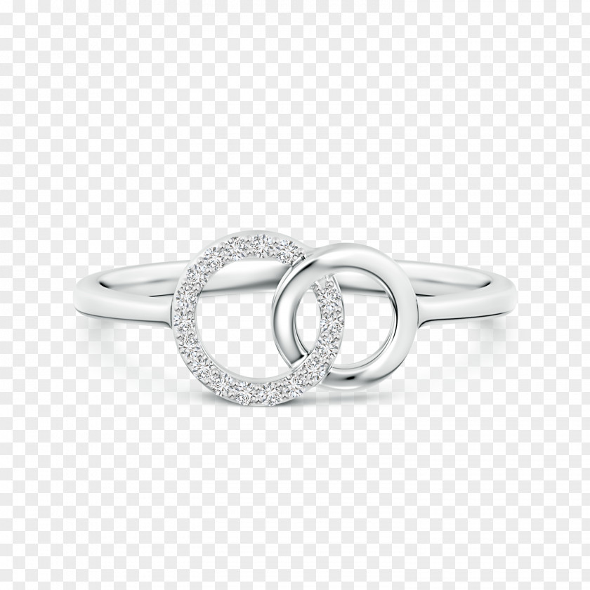Interlocking Rings Silver Body Jewellery PNG