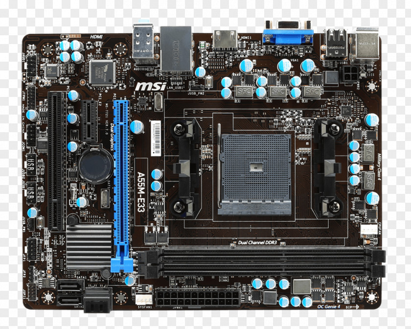 Socket Fm2 Motherboard MicroATX FM2+ MSI PNG