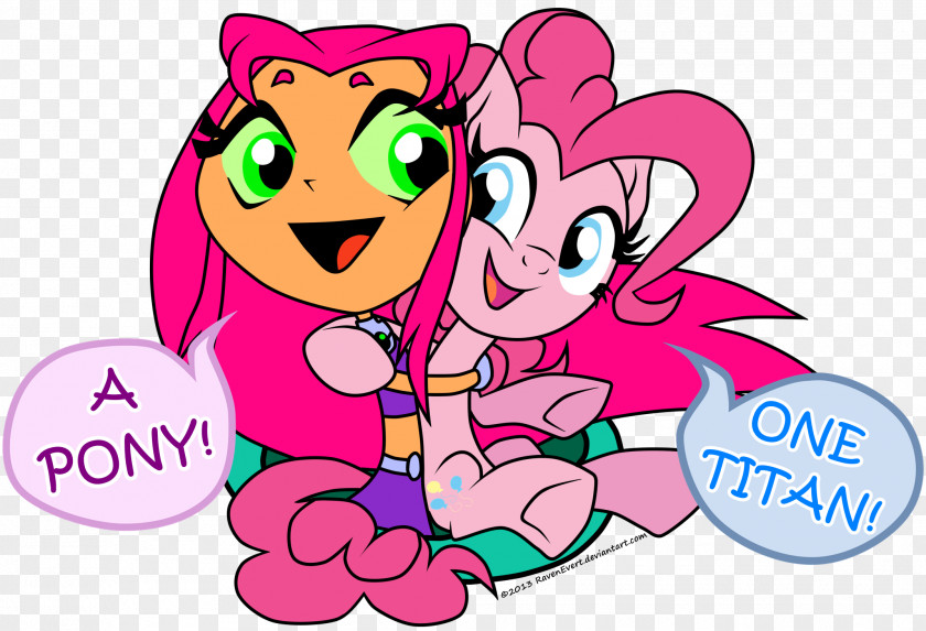 Teen Titans Starfire Pinkie Pie Raven Pony PNG