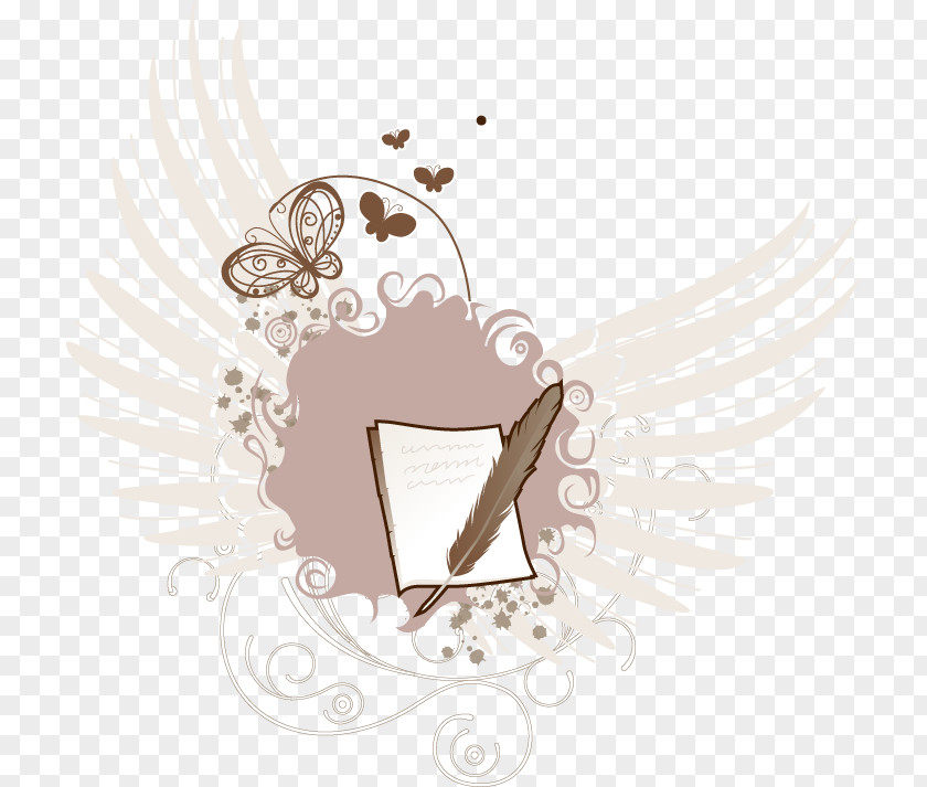 Fantasy Books Feather Butterfly Book PNG