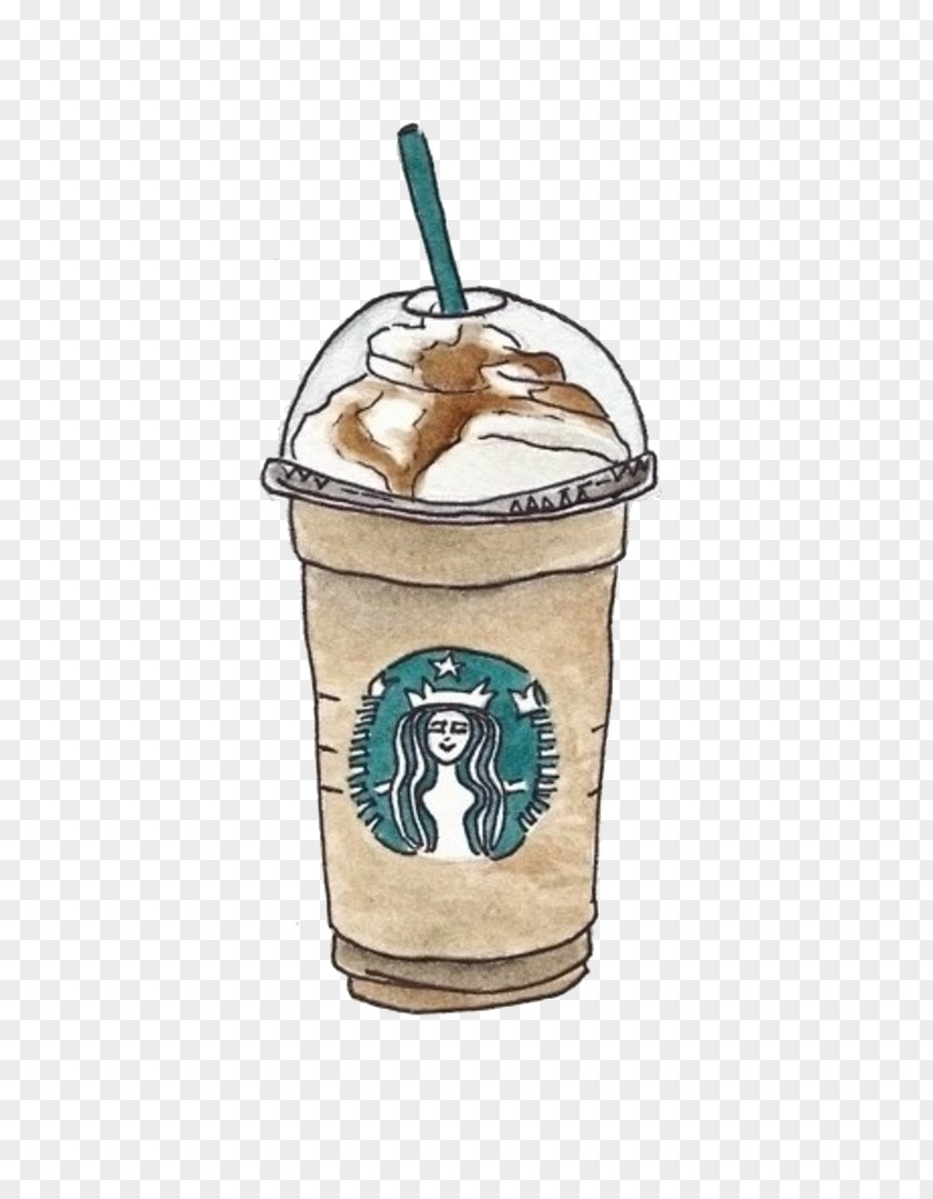 Hand-painted Starbucks Coffee Cafe Drawing Drink PNG