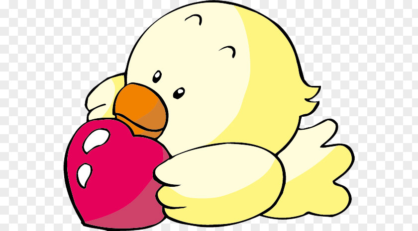Holding The Love Of Small Meng Chicken Cartoon PNG