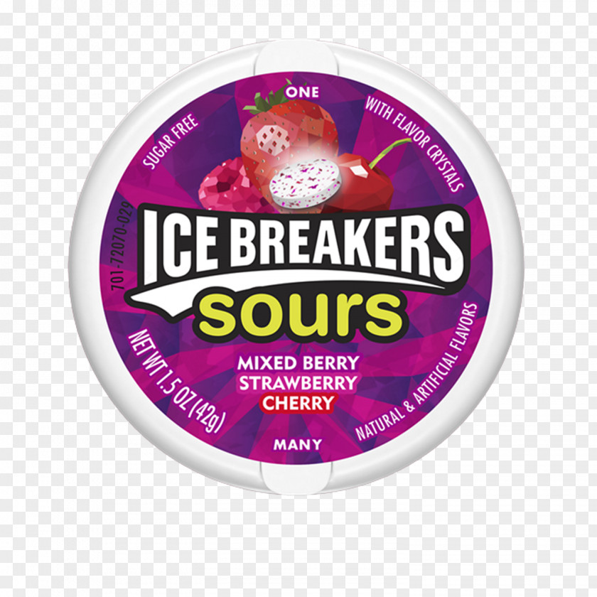 Mint Fruit Sours Ice Breakers Candy PNG