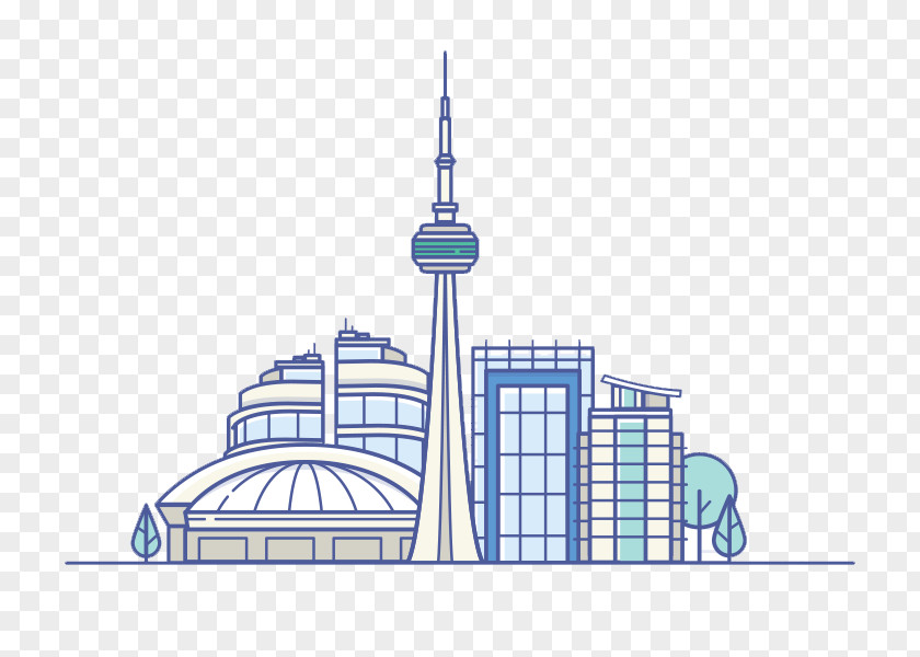 Toronto City Building Free To Pull The Material Architecture Icon Design Illustration PNG