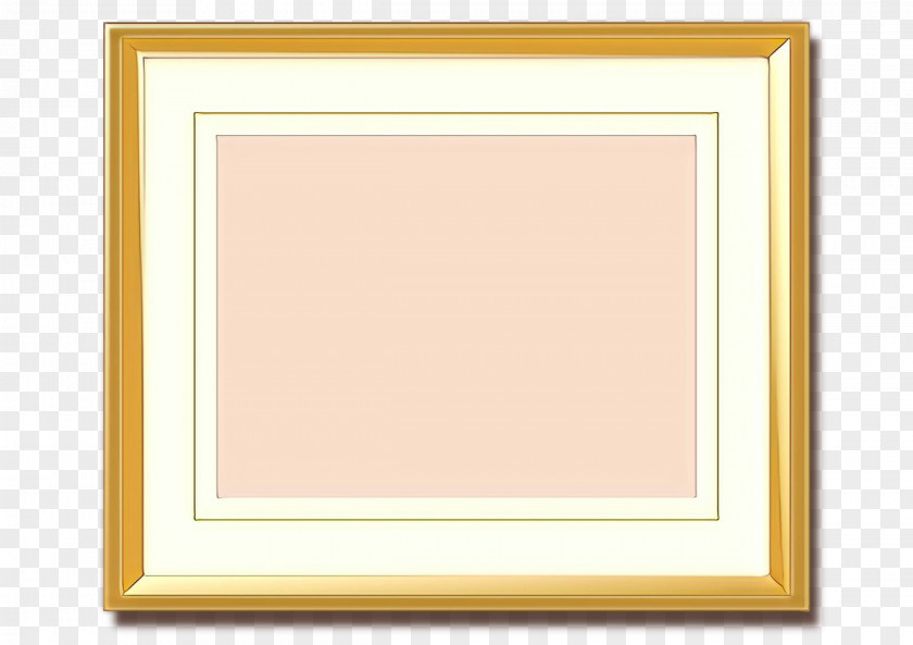 Beige Rectangle Picture Frames Wood Stain Yellow Font Line PNG