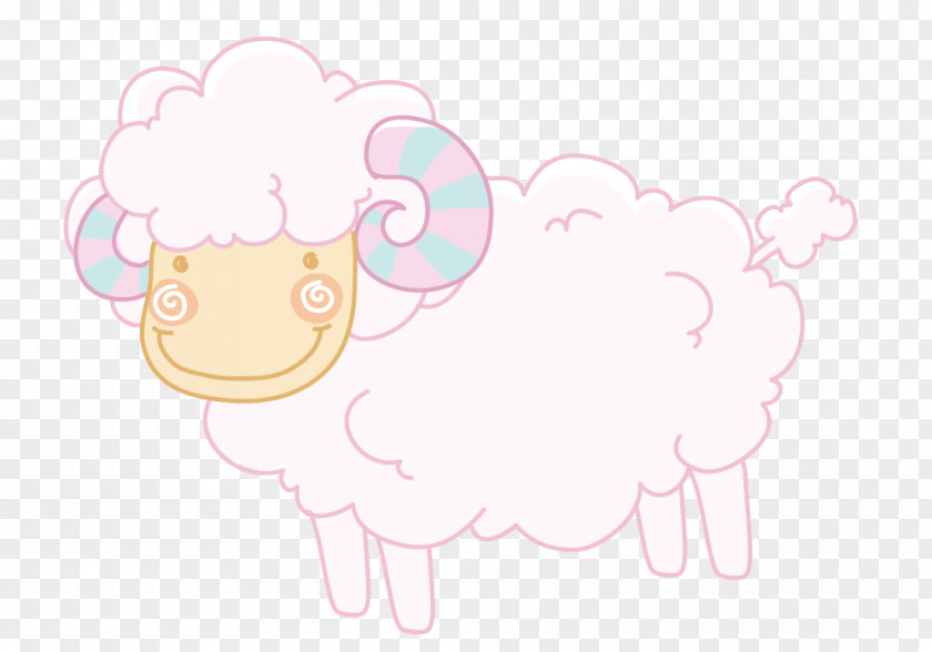 Cartoon Sheep Mammal Skin Textile Illustration PNG