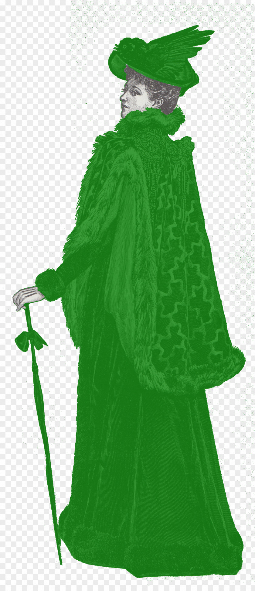 Dress Robe Costume Design Green PNG