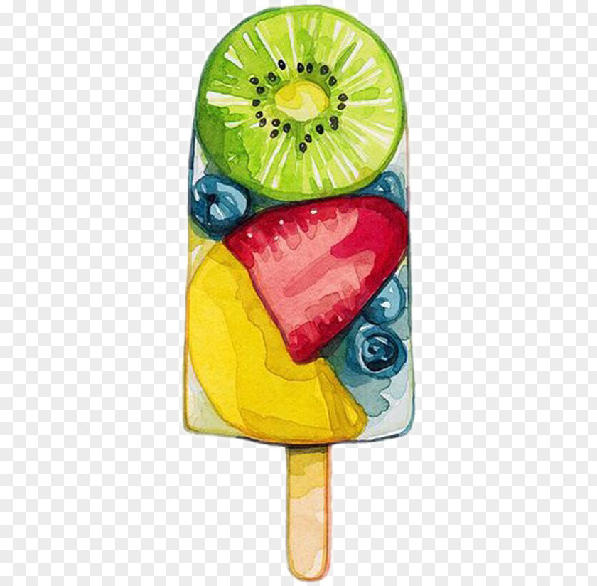 Ice Cream Pop Watercolor Painting Food PNG
