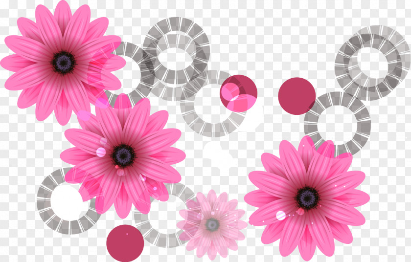 Purple Flowers Gray Circle Pattern Price Tag Sales Sticker Label PNG