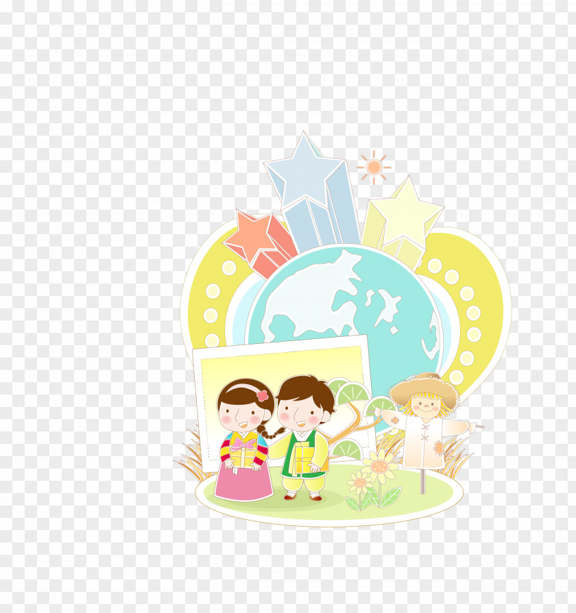 Cartoon Pink Child Illustration Saint Petersburg Earth June 1 Holiday PNG