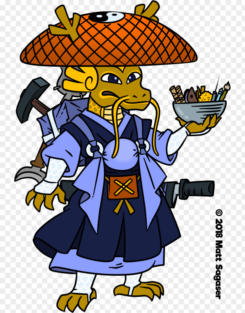 Daimyo Samurai Ninja Cartoon PNG