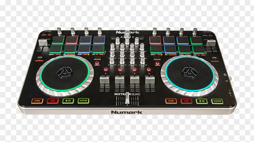 Numark Mixtrack Quad DJ Controller Disc Jockey Industries Virtual PNG