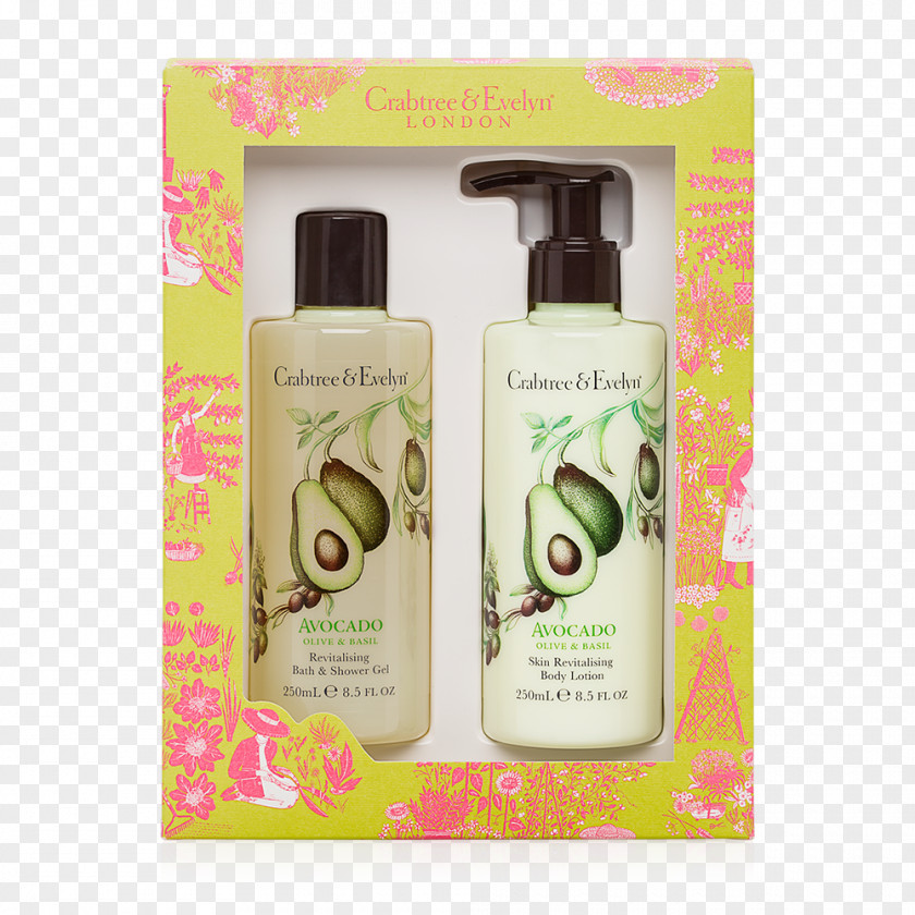 Avocado Lotion Shower Gel Basil Crabtree & Evelyn PNG