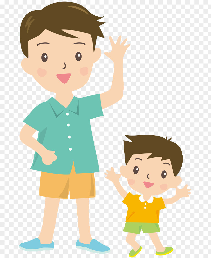 Ayah Cartoon Father Illustration Child Son Image PNG