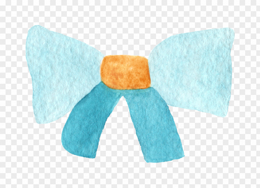Blue Ribbon Bow Tie Drawing PNG