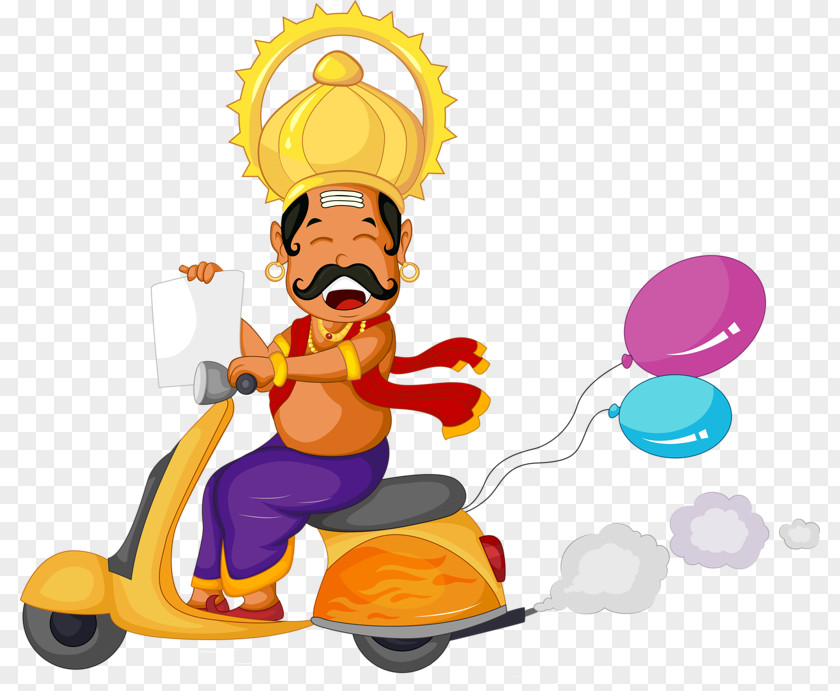 Cycling Indians India Dussehra Illustration PNG