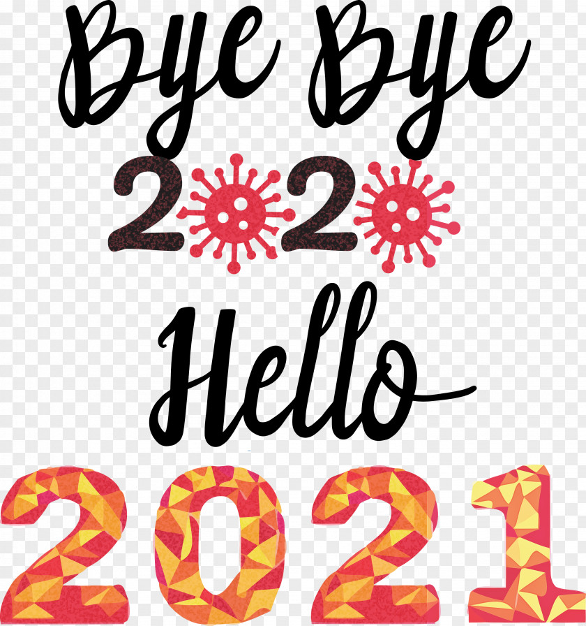 Hello 2021 New Year PNG