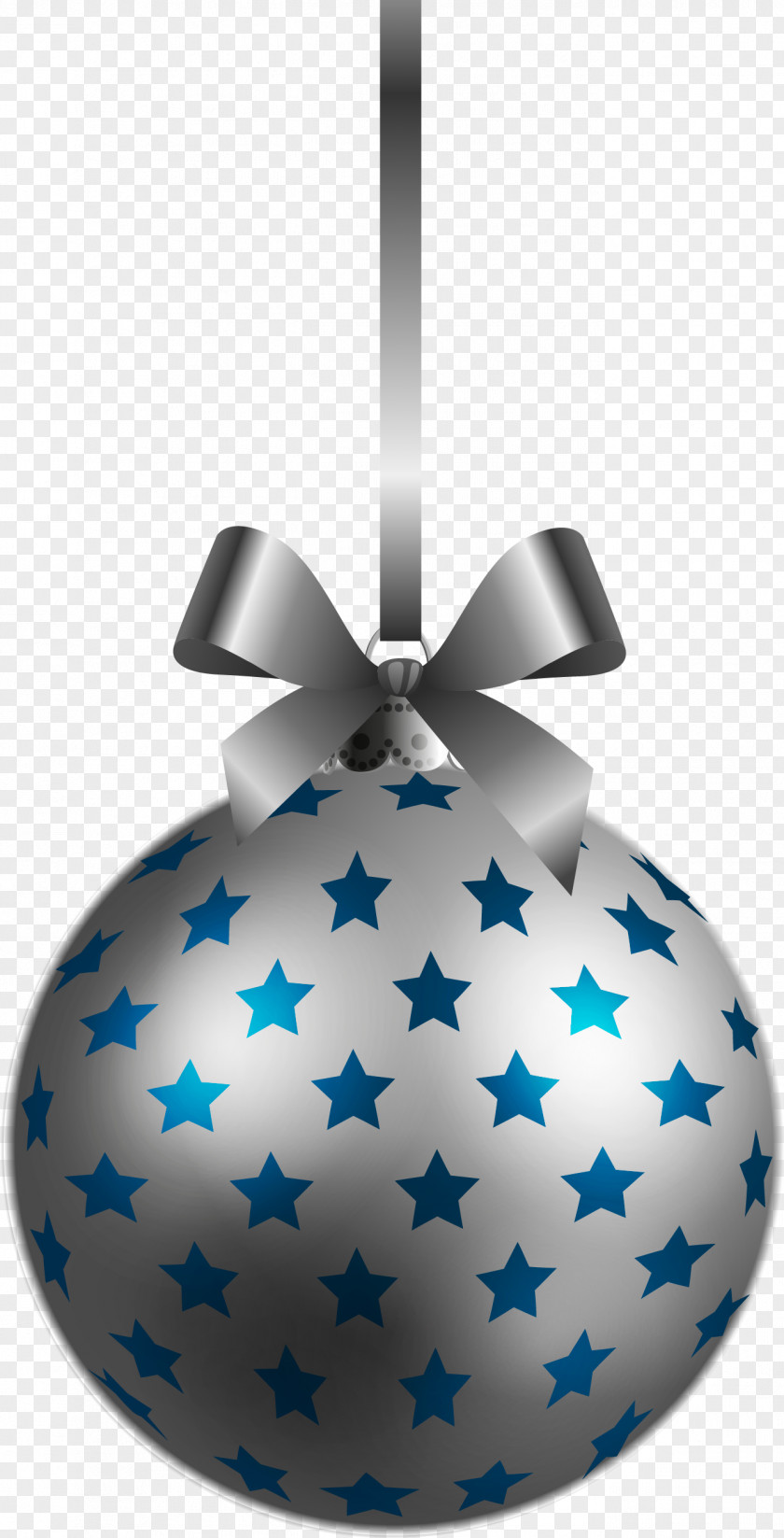 Large Transparent BlueSilver Christmas Ball Ornament Clipart Decoration Tree Clip Art PNG