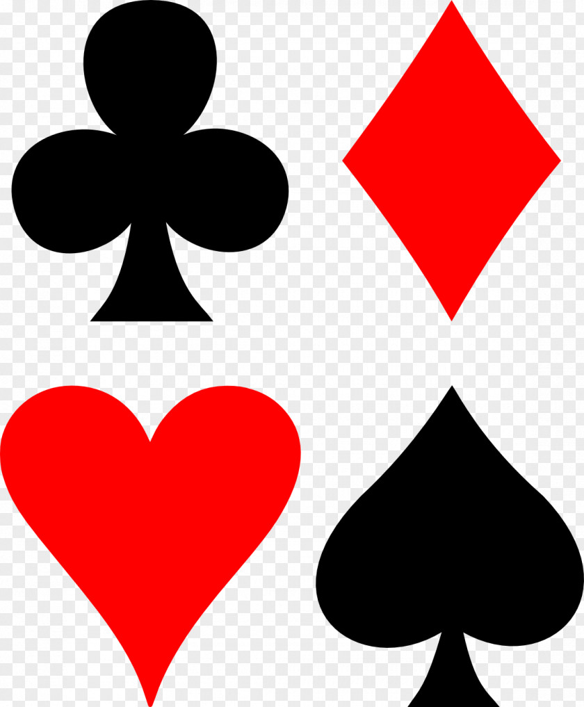 Playing Card Suit Symbols Set Contract Bridge Cassino PNG