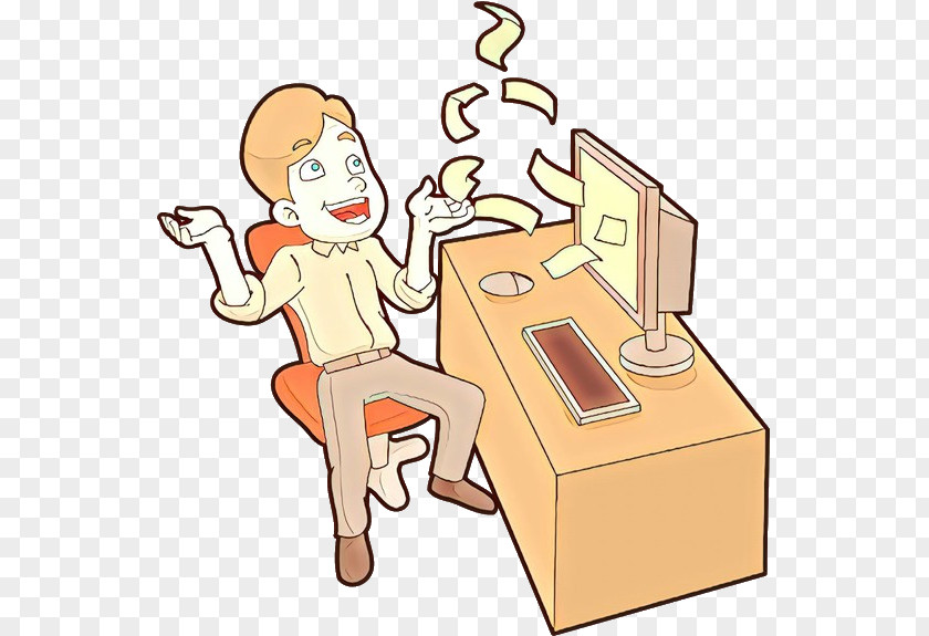 Cartoon Furniture Sitting Finger Package Delivery PNG