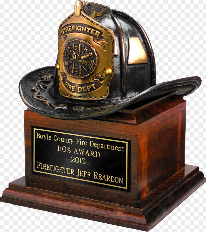 Firefighter Award Firefighter's Helmet Fire Department Commemorative Plaque PNG