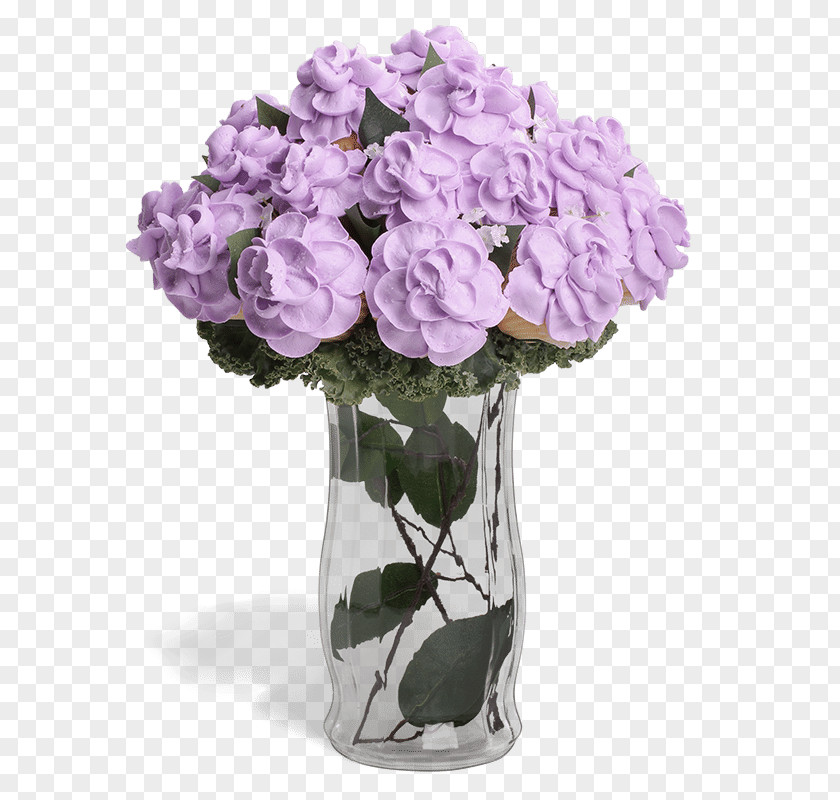 Hydrangea Cupcake Flower Bouquet Wedding Cake Frosting & Icing PNG