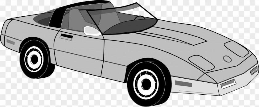 Cartoon Car Sports Chevrolet Corvette Line Art Clip PNG