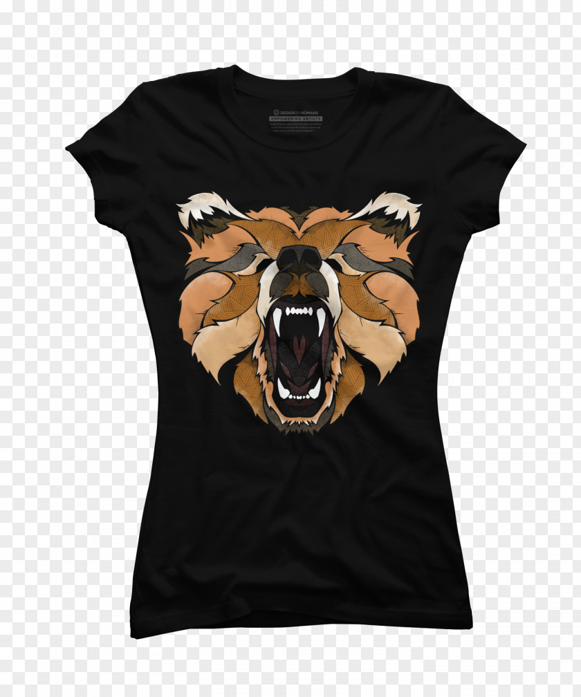 Grizzly T-shirt Sleeve Hoodie Top PNG