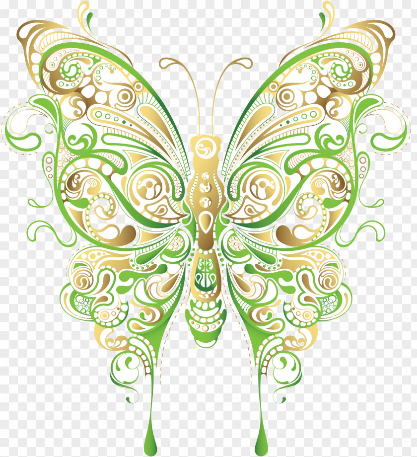 Cool Designs Butterfly Flower Floral Design Clip Art PNG