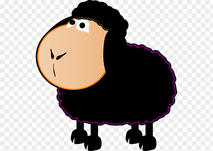 Cartoon Black Sheep Livestock PNG