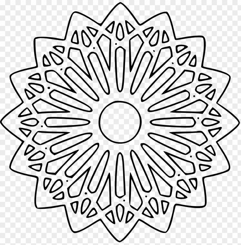 Colouring Drawing Rose Window Line Art Clip PNG