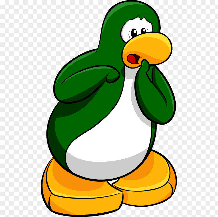 Penguin Club Green Bird Blue PNG