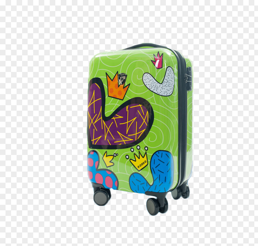 Green Luggage Baggage Suitcase Trunk Handbag PNG