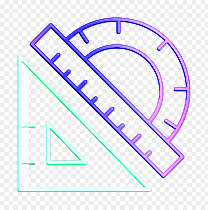 Protractor Icon Graphic Tools Design PNG