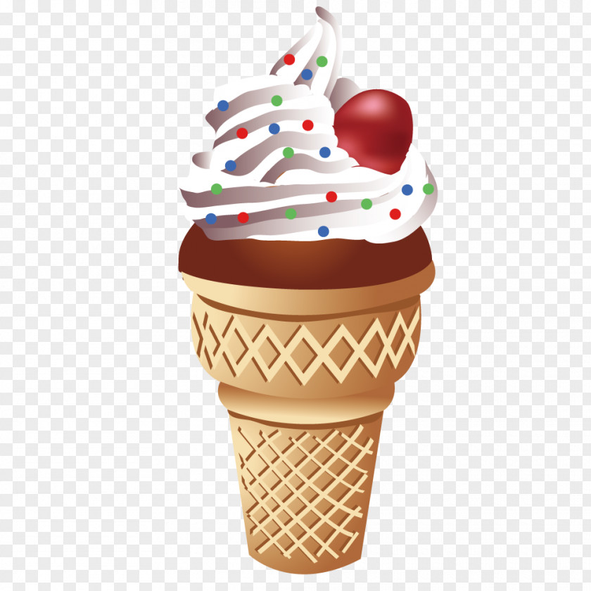 Vector Art Cones Ice Cream Cone Gelato Chocolate PNG