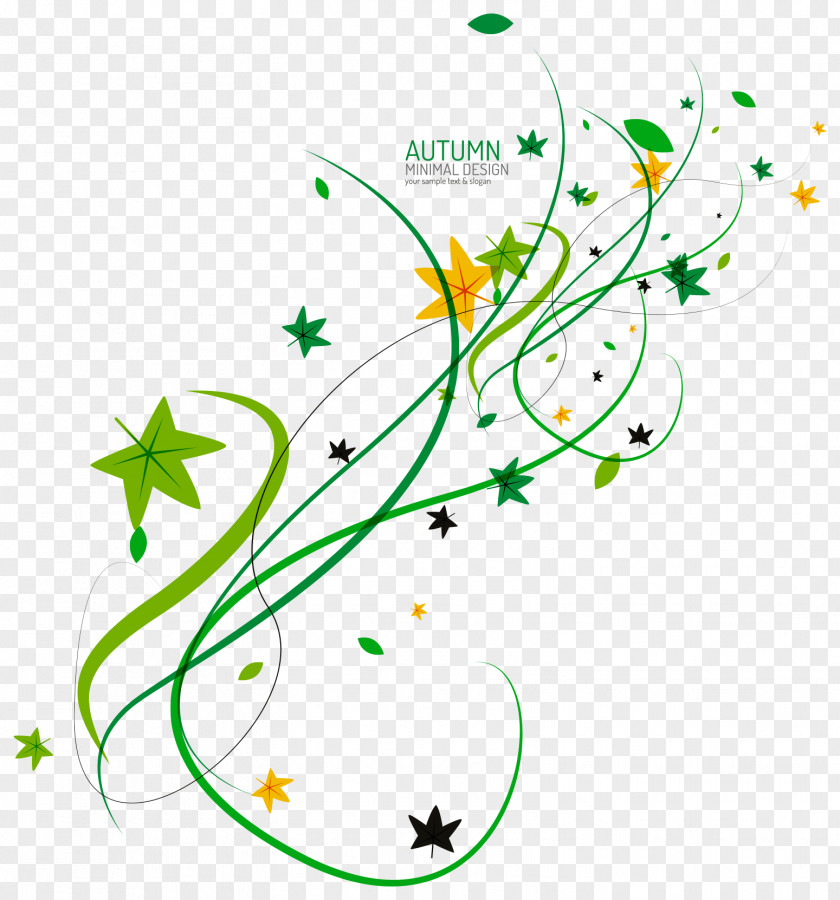 Green Giant Star Ribbon Vector Line Curve PNG