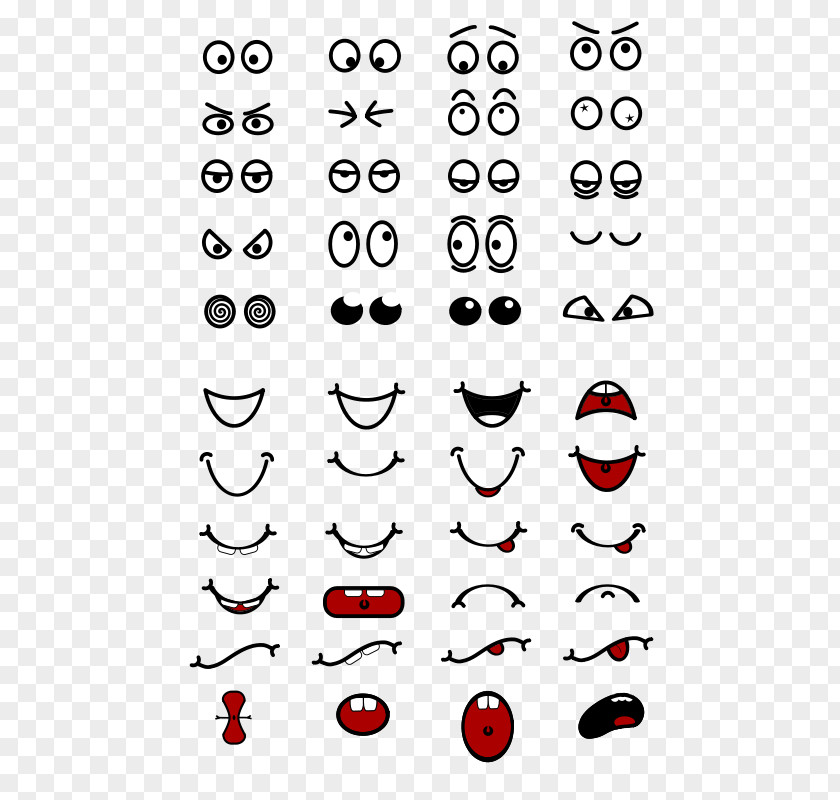 Animated Mouth Cliparts Cartoon Face Facial Expression Clip Art PNG