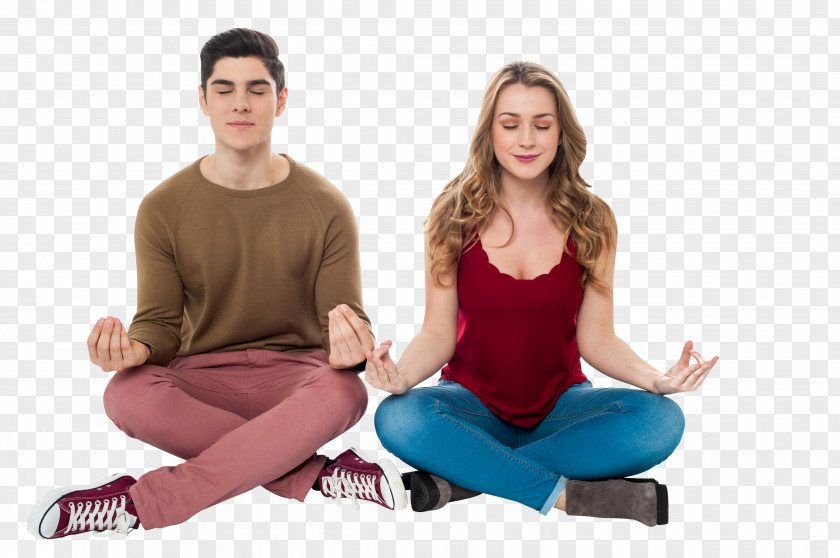 Love Couple Sitting Stock Photography Lotus Position Meditation Royalty-free PNG