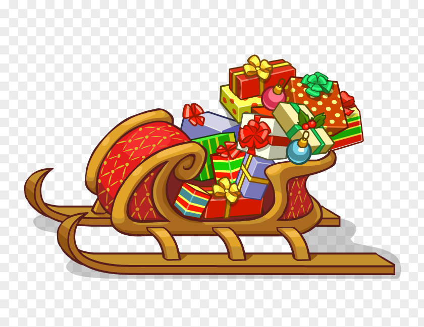 Santa Sleigh Ded Moroz Wiki Sled Clip Art PNG