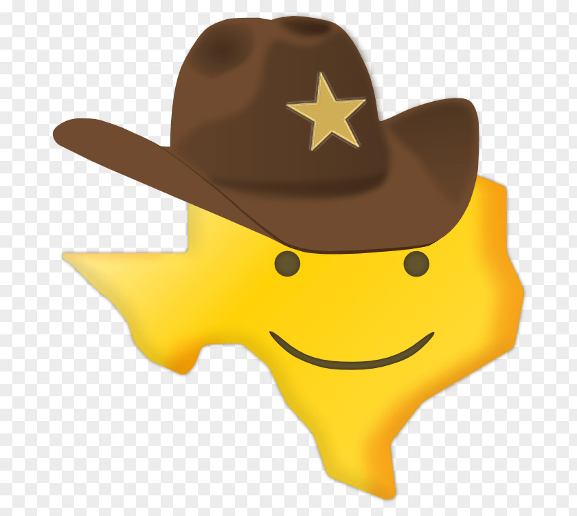 Smiley Cowboy Hat Texas Emoji Sticker PNG
