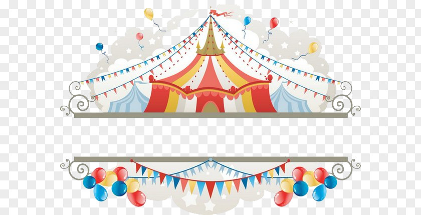 Circus Label Tent Illustration PNG