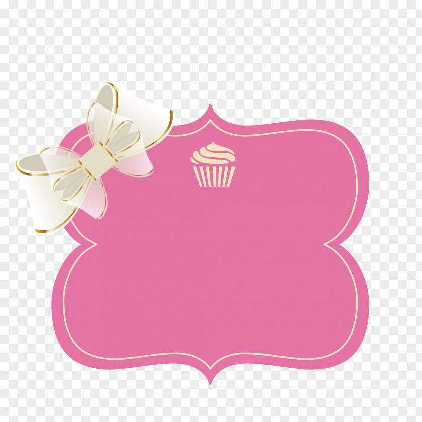 Label Frame Cupcake Bakery Logo Vector Graphics PNG