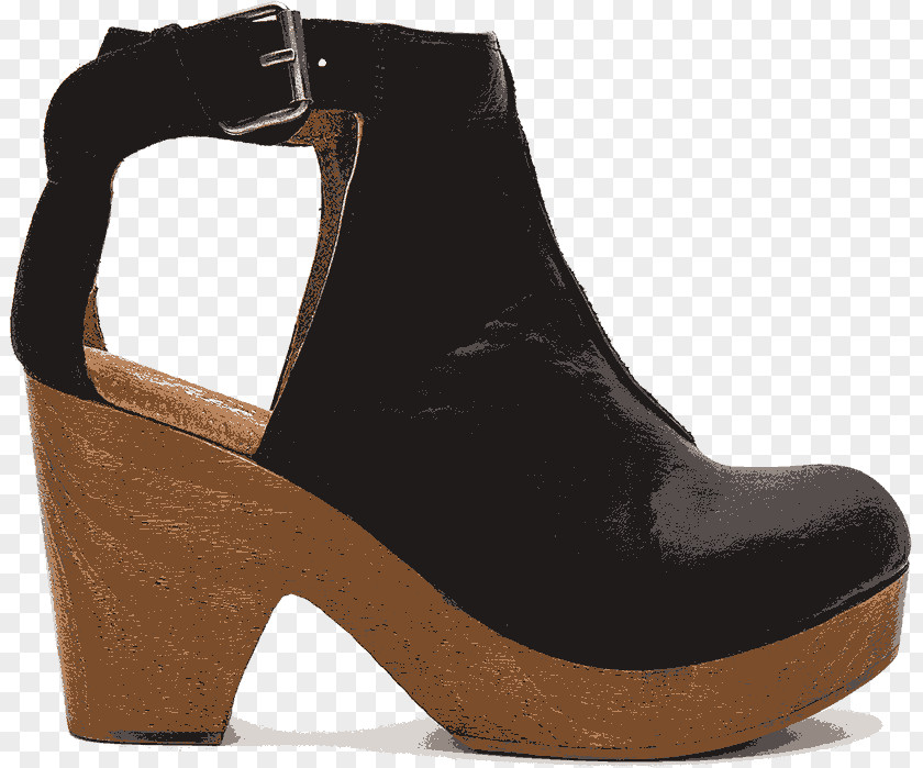 Free,People Hollow Heels Suede Heel Boot Shoe PNG