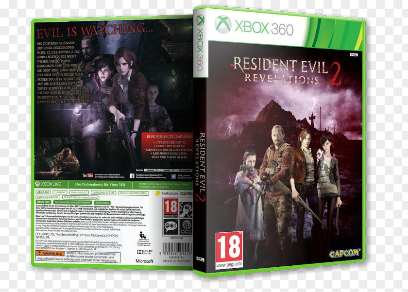 Xbox 360 Resident Evil: Revelations 2 Video Game PNG