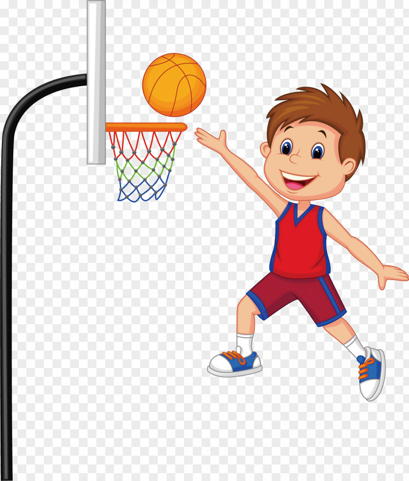 Creative Basketball Players Sport Child Clip Art PNG