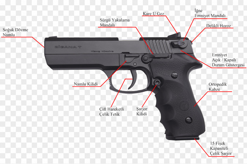 Weapon TİSAŞ Zigana 9×19mm Parabellum Semi-automatic Pistol PNG