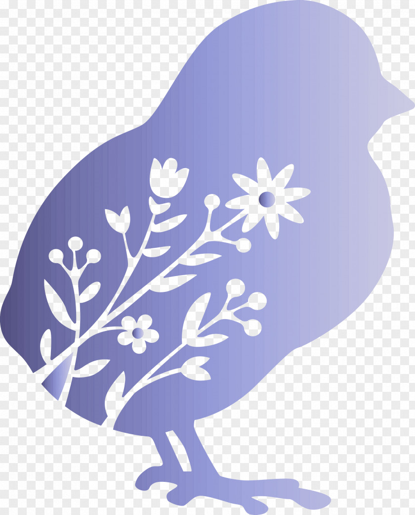 Floral Chick Easter Day PNG