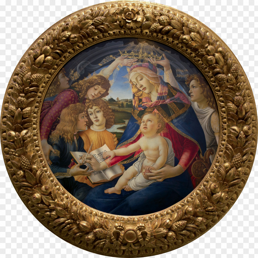 Painting Madonna Of The Magnificat Alba Italian Renaissance Adoration Magi PNG